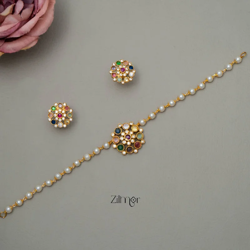 bridal shower necklaces for women -SN101794 - Pearl Antique Necklace Earrings Set