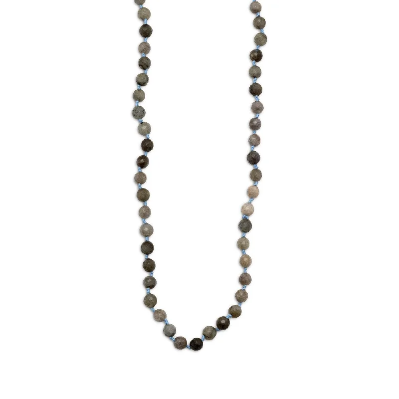 designer necklaces for women -38" Endless Knotted Labradorite Necklace