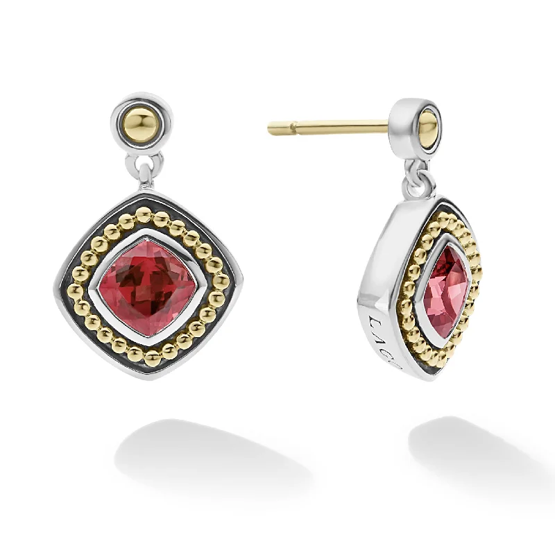 personalized earrings sets -Rittenhouse Rhodolite Garnet Drop Earrings