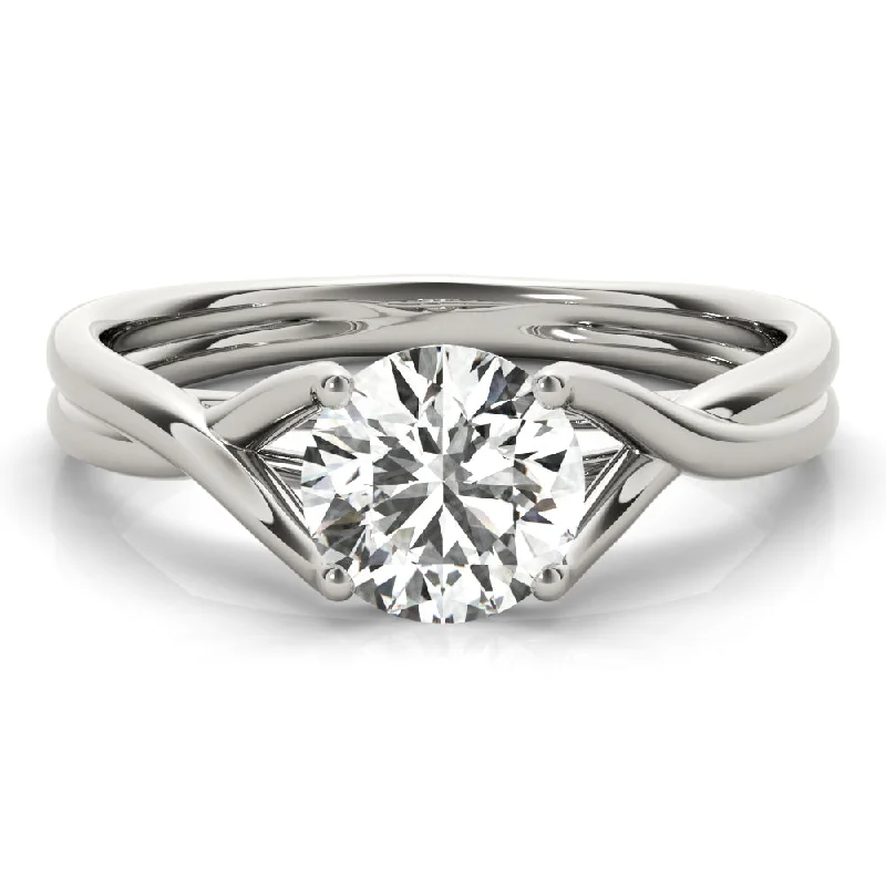 engagement rings with colored diamonds -Amara Round  Diamond Solitaire Engagement Ring