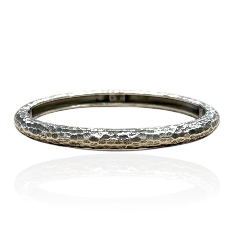 infinity bangle bracelets -VINTAGE SILVER RIVA HAMMERED BANGLE