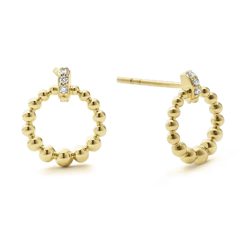 elegant gold earrings for women -Covet 18K Gold Petite Diamond Stud Earrings