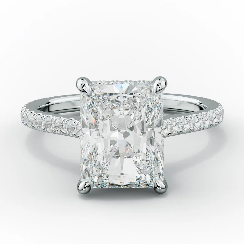 women’s wedding and engagement rings -Aria Radiant Cut Diamond Engagement Ring