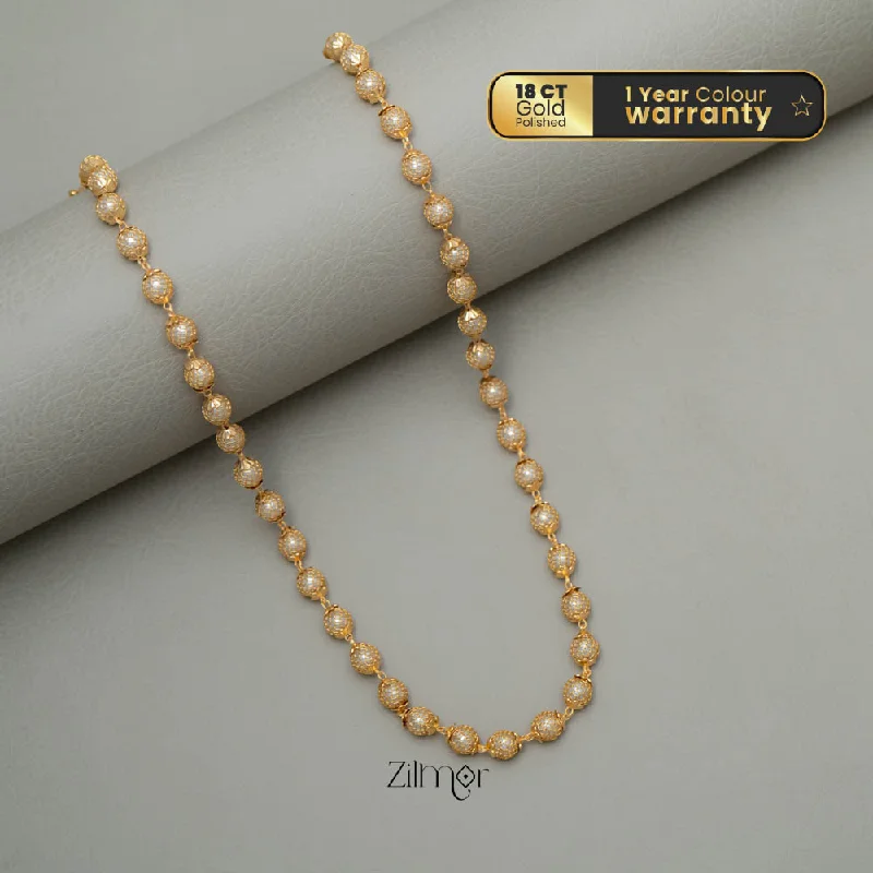 designer name necklaces for women -PE101913 - Pearl Stone Simple Necklace