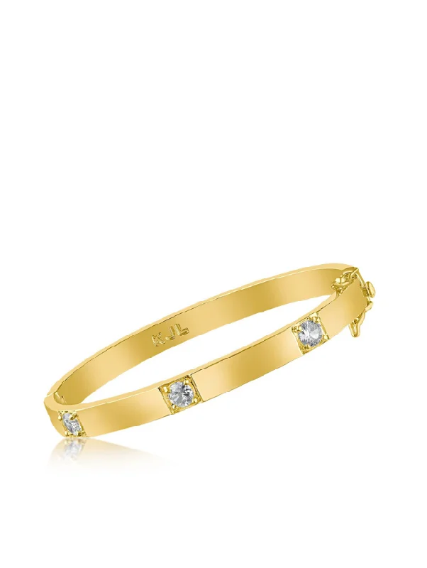 stackable bangles for women -CZ Station Bangle