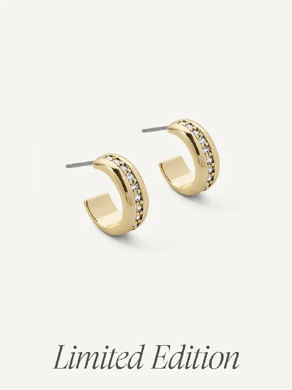 luxury diamond hoop earrings -Ava Hoops