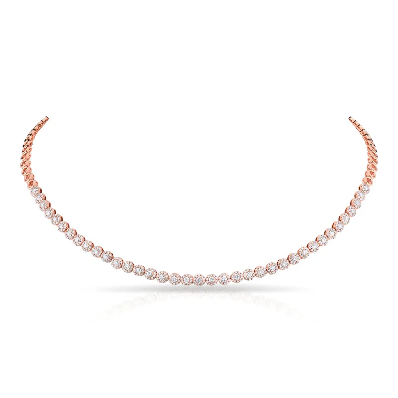 vintage necklaces for women -14KT Rose Gold Diamond Akemi Choker Necklace