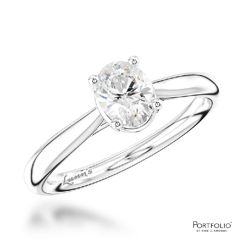 stylish rings for women -Solitaire 0.91ct G VS2 Diamond Platinum Ring