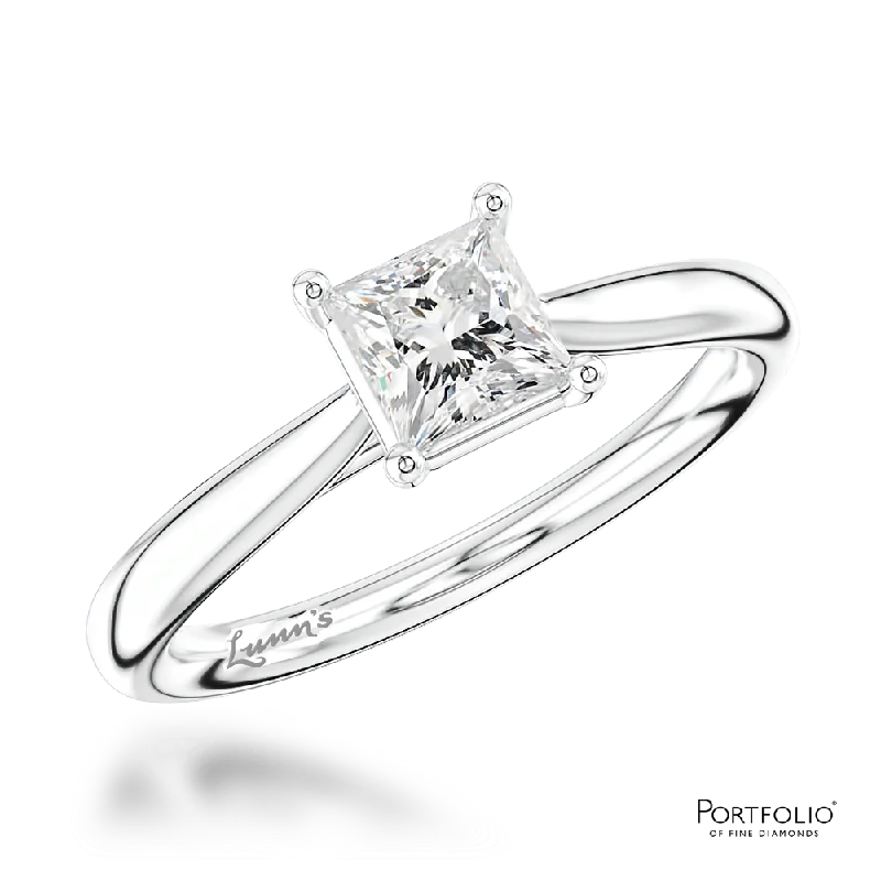 designer rings for women -Solitaire 0.53ct D SI1 Diamond Platinum Ring