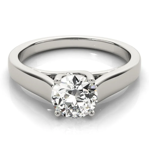 radiant cut engagement rings -Evelyn Round Diamond Solitaire Engagement Ring