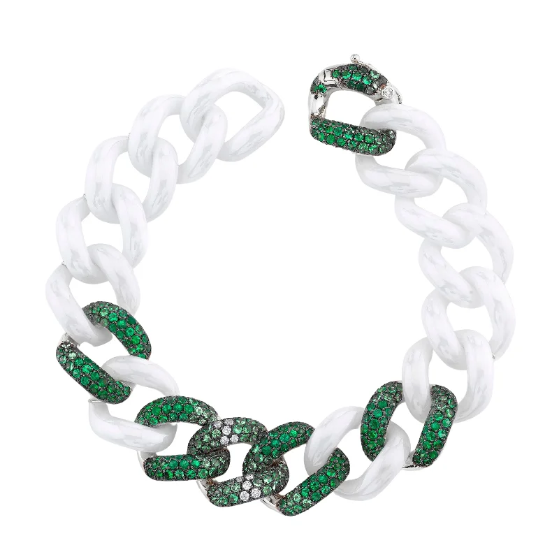 White Gold/Emerald