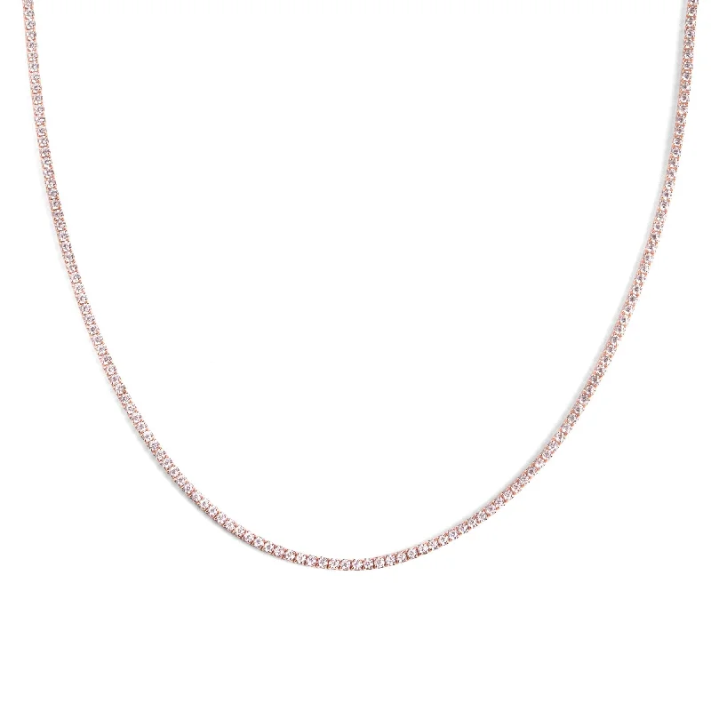 elegant heart-shaped necklaces for women -Riviere Spark Rose Gold Necklace