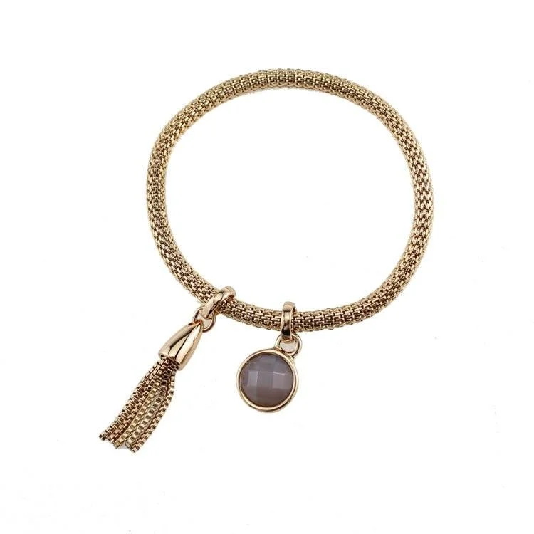 luxury charm bracelets for women -Tassel Charm Bracelet