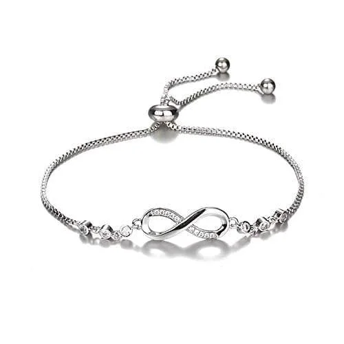 silver bangles for women -Infinity Bracelet