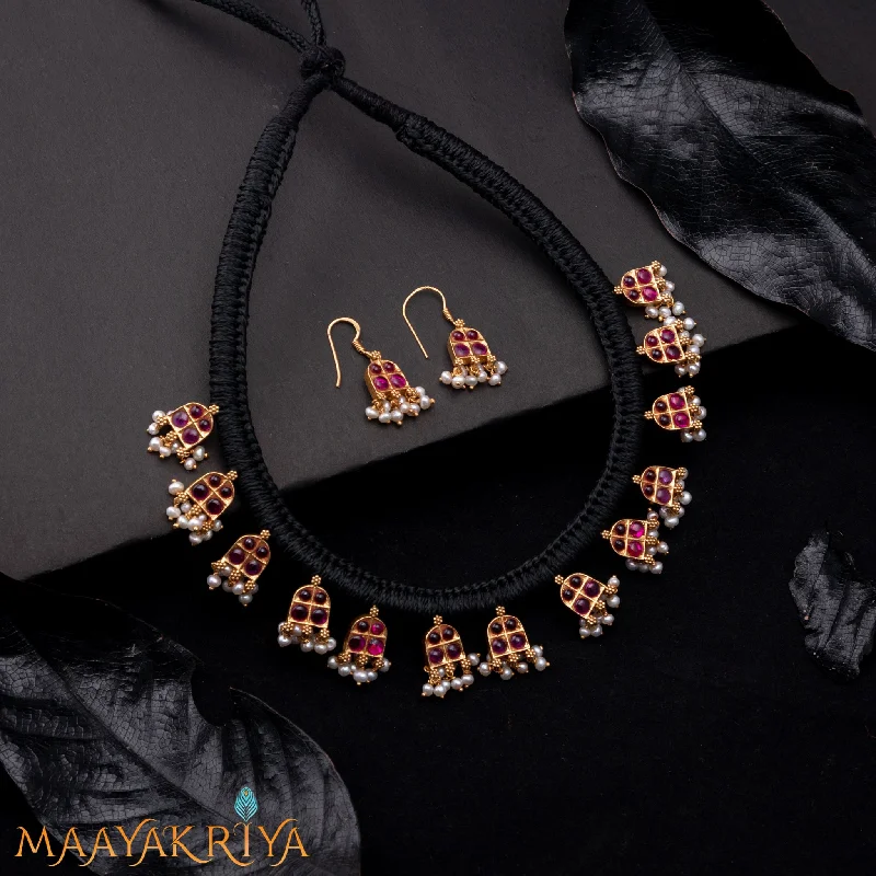 handcrafted necklaces for women -Kutila Necklace Set