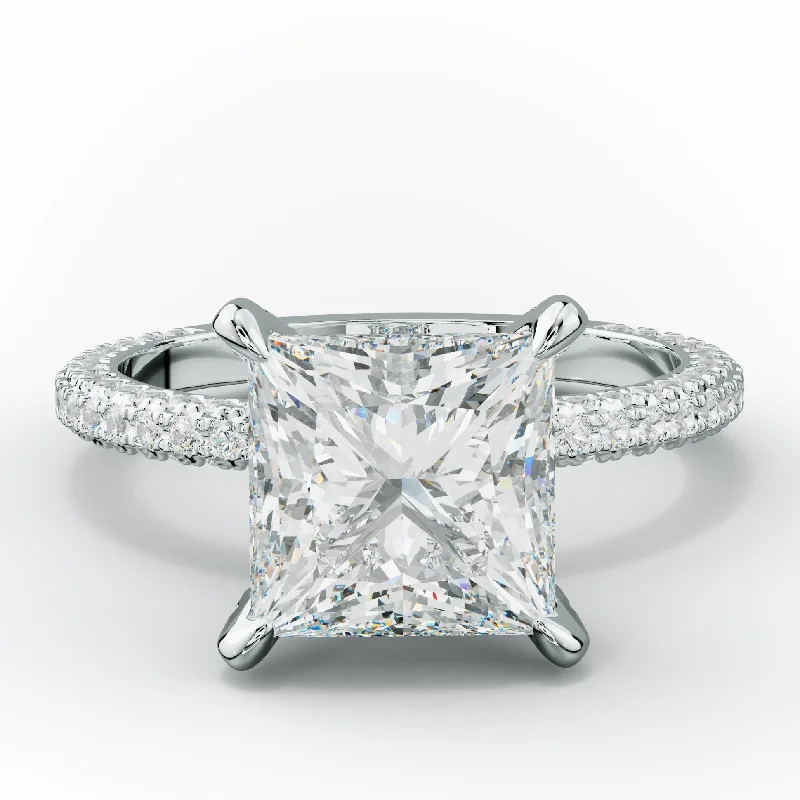 engagement rings with sapphires -Sofia Princess Cut Diamond Engagement Ring