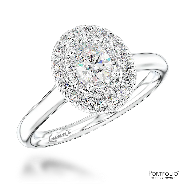 rings for special occasions -Cluster 0.40ct E VS1 Diamond Platinum Ring