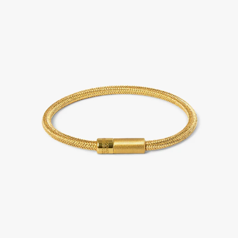 cuff bangles for women -Pop Rigato Rame Bracelet In Yellow Gold Plated