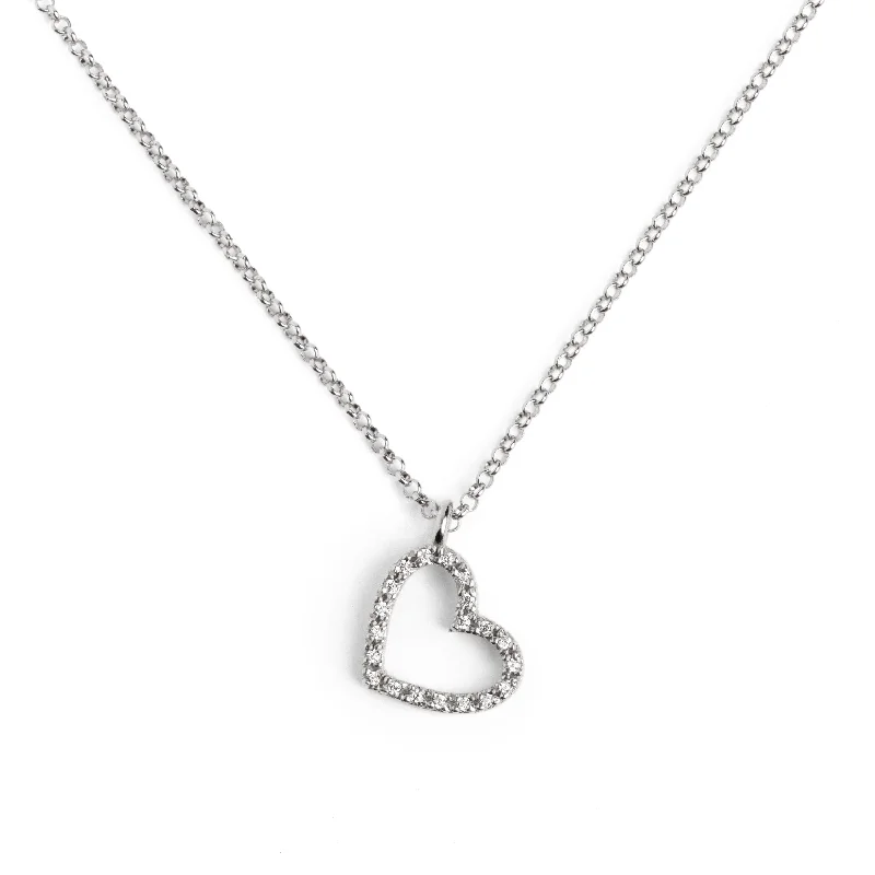 luxury necklaces for women -Heart Spark Silver Necklace