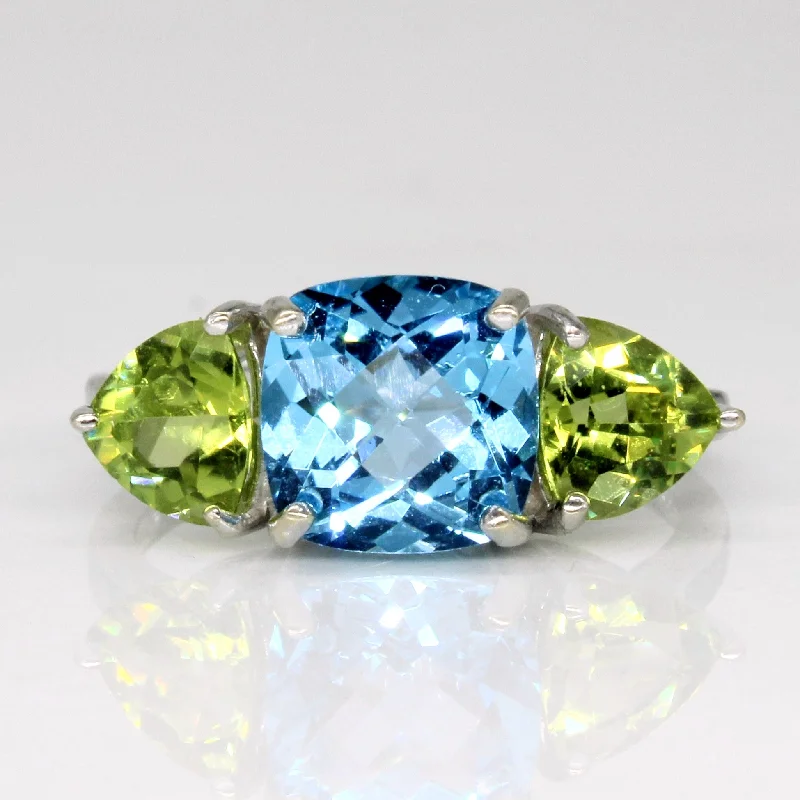 women’s rings -Topaz & Peridot Cocktail Ring | 2.75ct, 1.50ctw | SZ 6.5 |