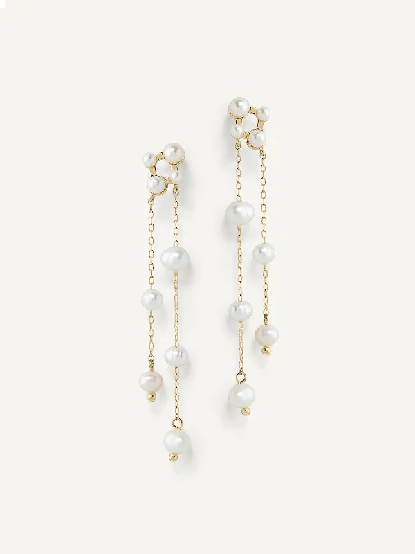 luxury pearl earrings -Felicity Drops