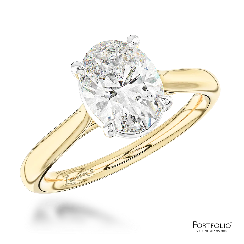 women’s engagement rings with diamonds -Solitaire 1.20ct F VS2 Diamond Yellow Gold/Platinum Ring