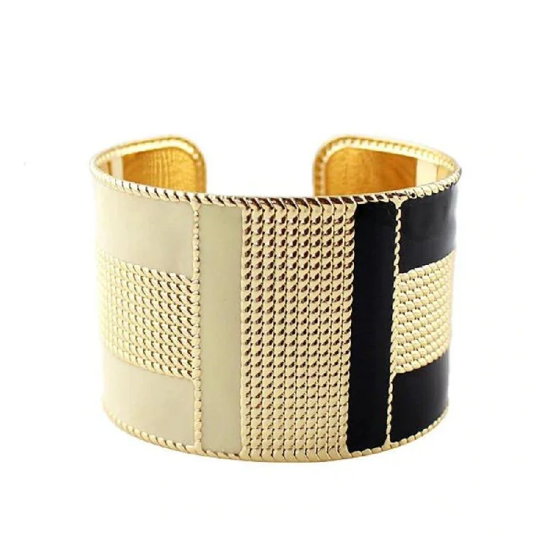 designer bangles for women -Cuff Bracelet  with Ceramic Colors