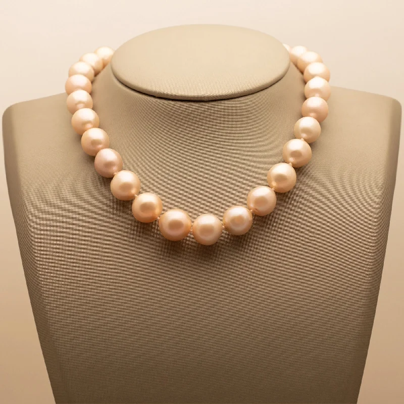 vintage necklaces for women -Pink Baroque Pearl Necklace