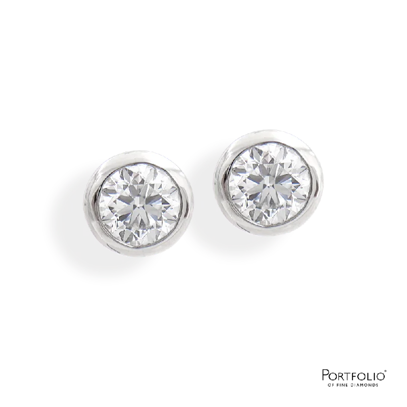 custom wedding rings for women -1.00ct F VS2 Diamond Platinum Earrings