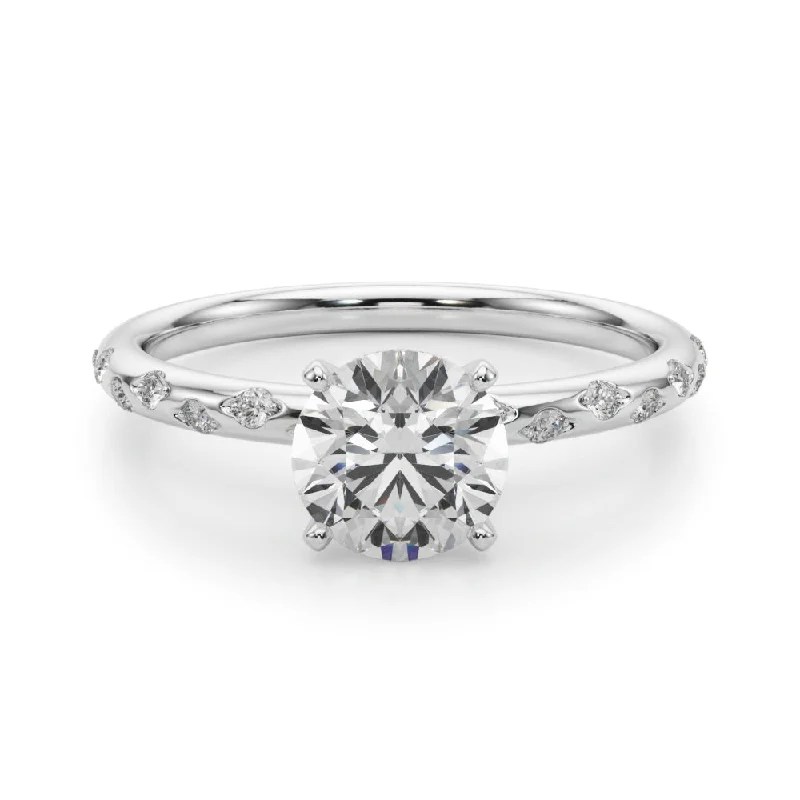 round cut engagement rings for women -Blair Round Diamond Solitaire Engagement Ring