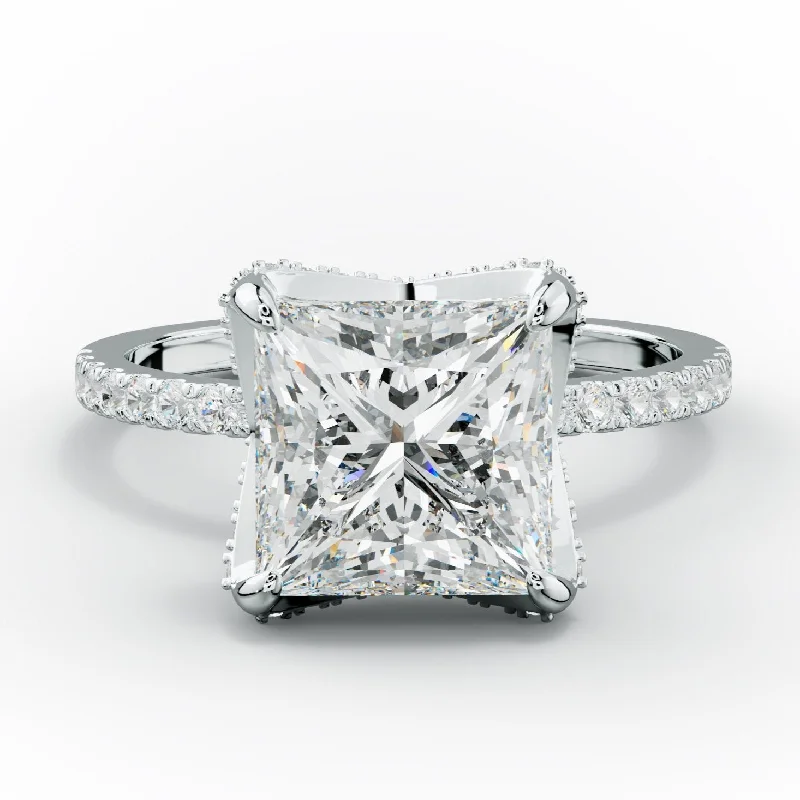 women’s contemporary engagement rings -Charlotte Princess Cut Diamond Engagement Ring