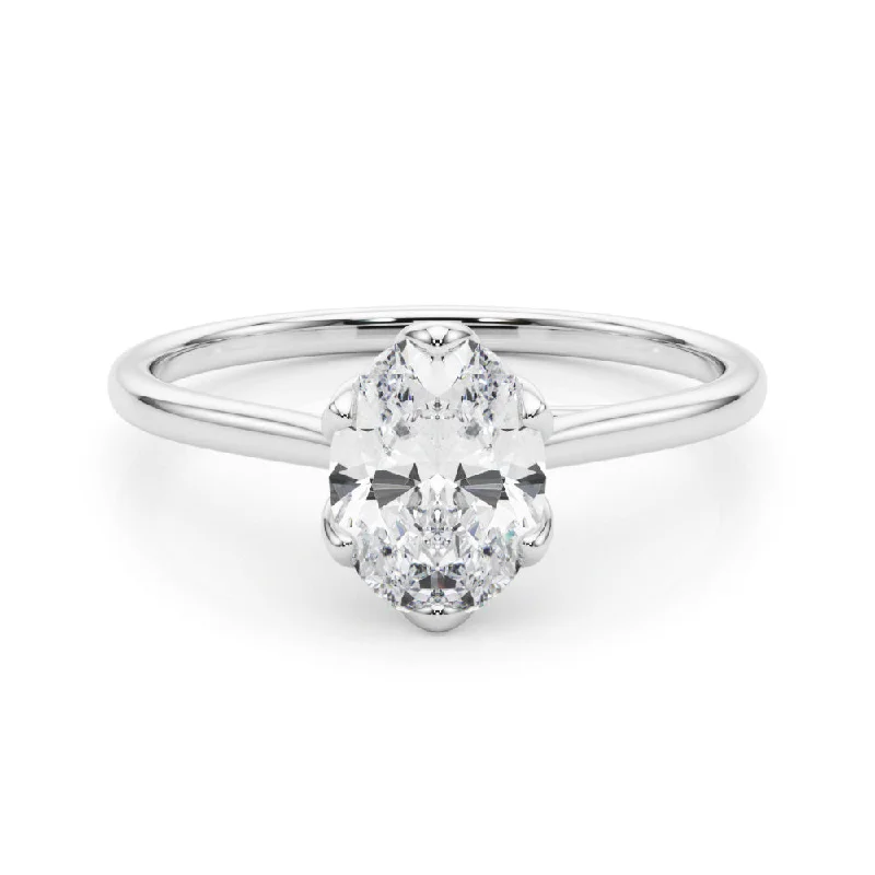 affordable engagement rings -Esme Oval Diamond Solitaire Engagement Ring