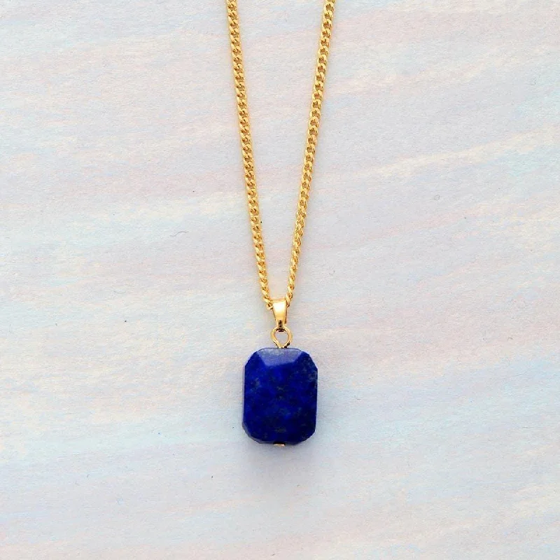 birthday gift necklaces for women -Elegant Lapis Lazuli Crystal Necklace