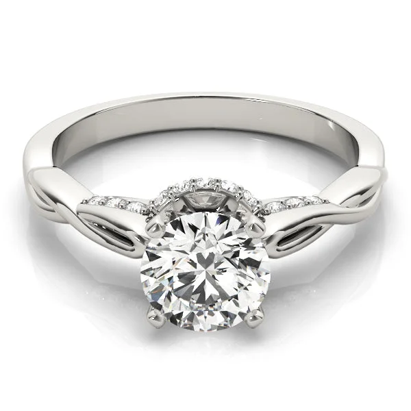 bespoke engagement rings -Infinity Round Diamond Solitaire Engagement Ring