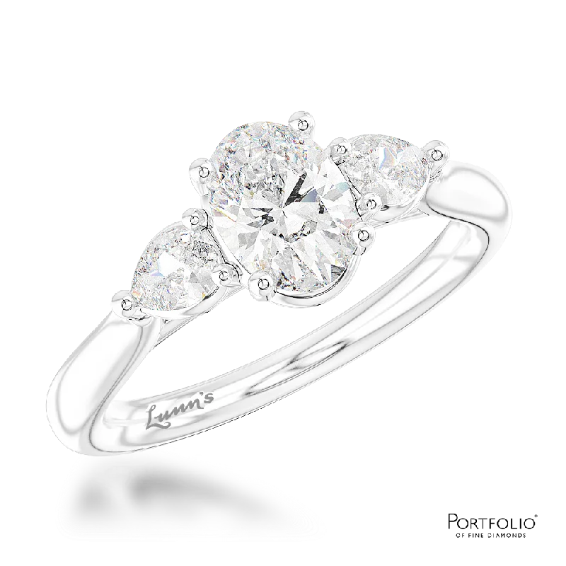 fashion rings for special events -Three Stone 0.72ct E VS2 Diamond Platinum Ring