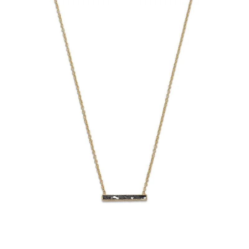 personalized engraving necklaces for women -14 Karat Gold Plated Diamond Chip Necklace