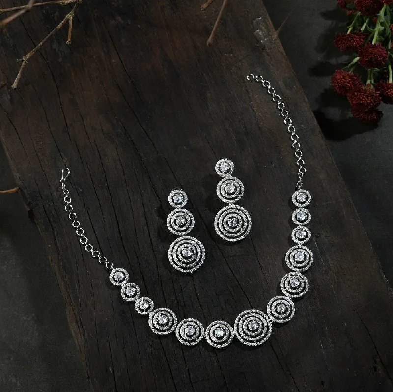 pendant necklaces for women -Rooh AD Necklace Set