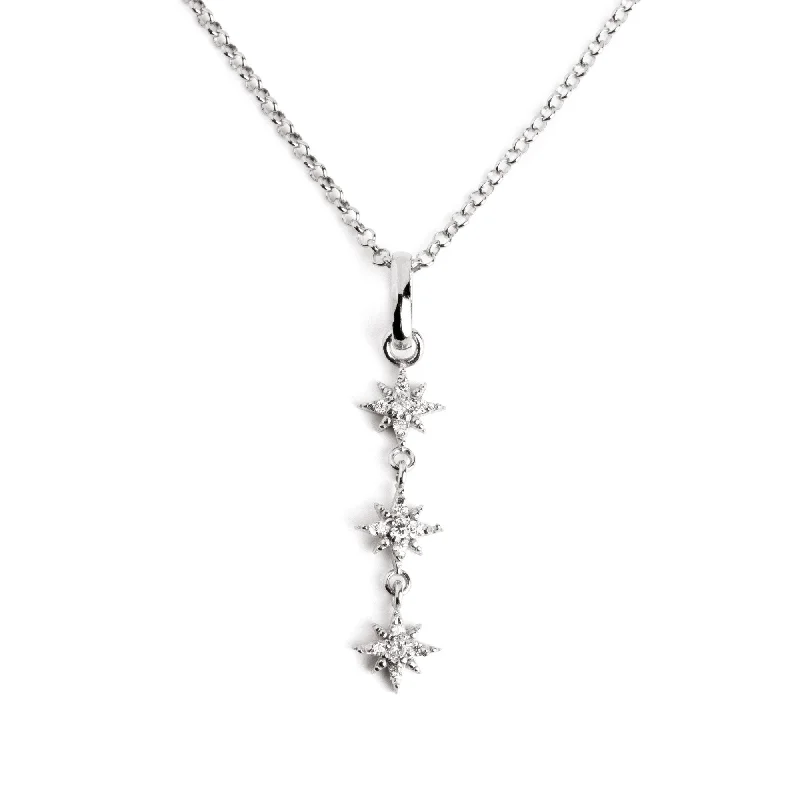 charm necklaces for women -Polar Star 3 Silver Necklace