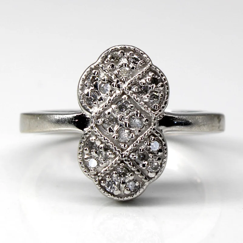 beautiful rings for women -Cluster Set Diamond Ring | 0.22ctw | SZ 6.5 |