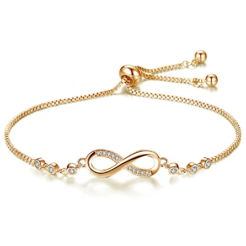 women’s sterling silver bangles -Infinity Bracelet