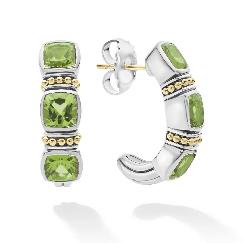 elegant drop earrings for women -Rittenhouse Peridot Hoop Earrings