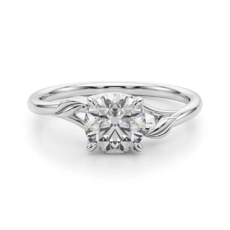 personalized engagement rings -Eden Round  Diamond Solitaire Engagement Ring