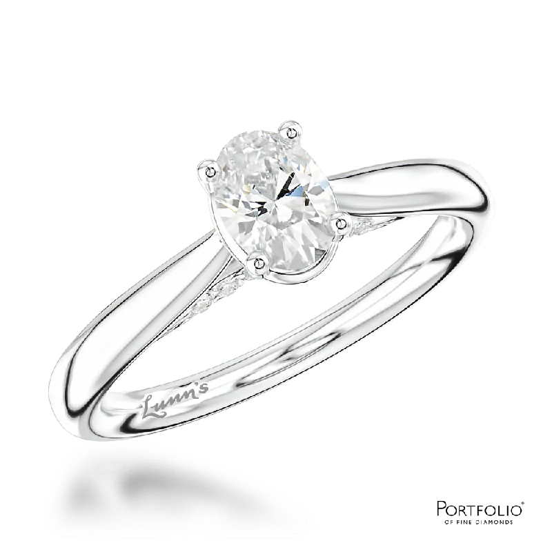 adjustable gemstone rings for women -Solitaire 0.40ct E VS2 Diamond Platinum Ring