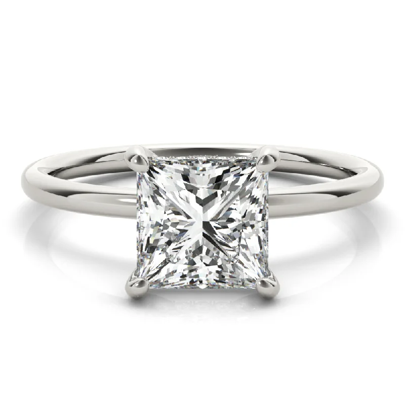 timeless engagement rings for women -Madilyn Princess Diamond Solitaire Engagement Ring