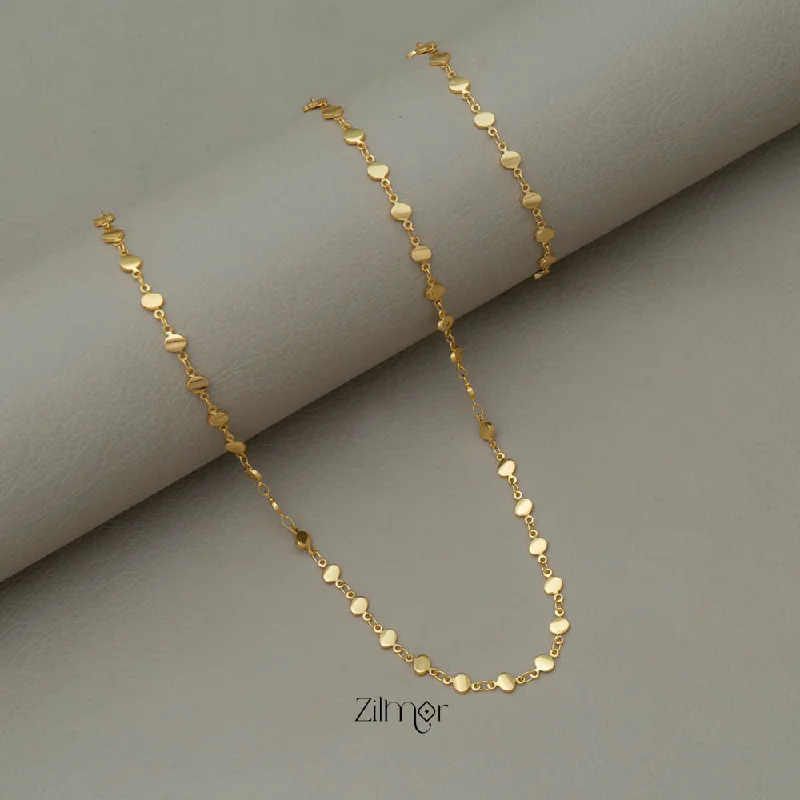 elegant gold necklaces for women -KY101730 - Gold Toned Necklace Bracelet Set