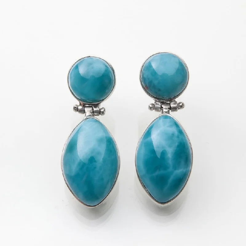 gold huggie earrings for women -Larimar Drop Earrings Jenny