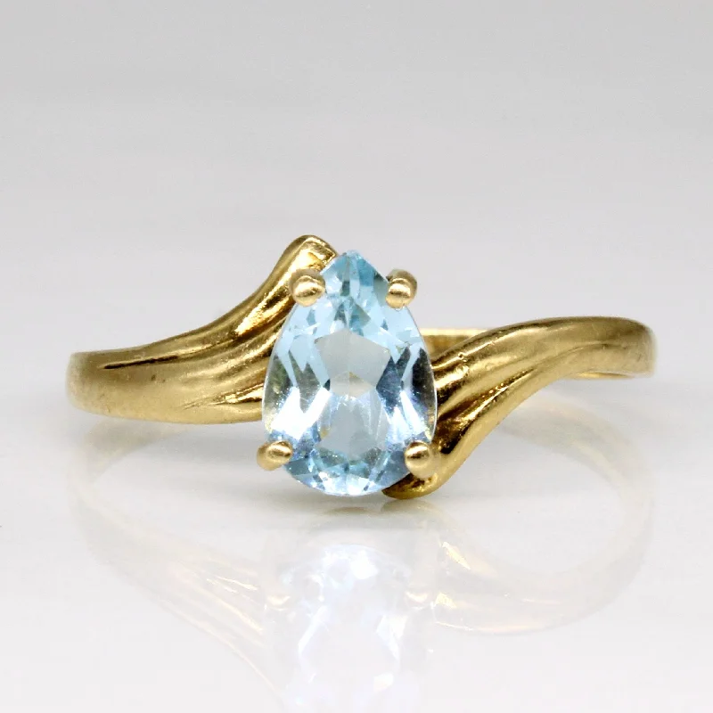 women’s vintage engagement rings -Blue Topaz Cocktail Ring | 0.75ct | SZ 6.5 |