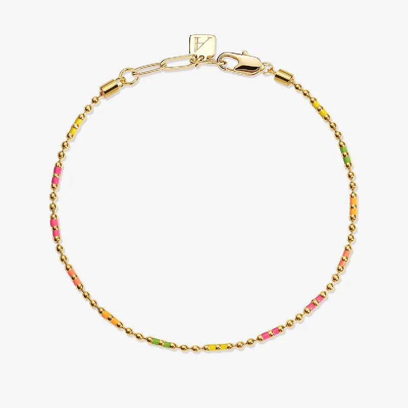 women’s designer bangles -Flavin neon ball chain bracelet