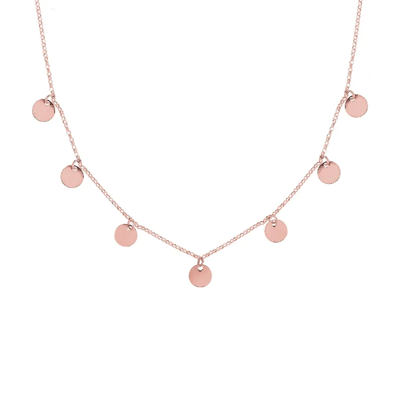 stacked necklaces for women -Mini Moons Rose Gold Necklace