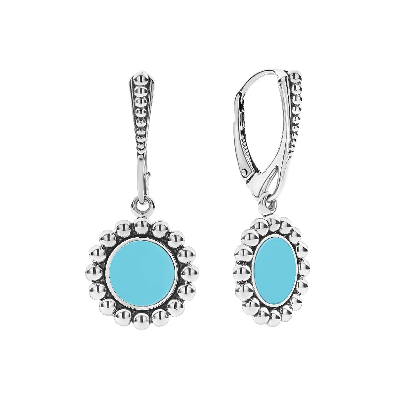 trendy earring sets for women -Maya Small Ceramic Circle Drop Earrings